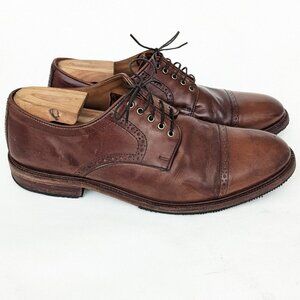 🤎 Trask Men's Brown Leather Lace Oxfords - Size 10.5 🤎